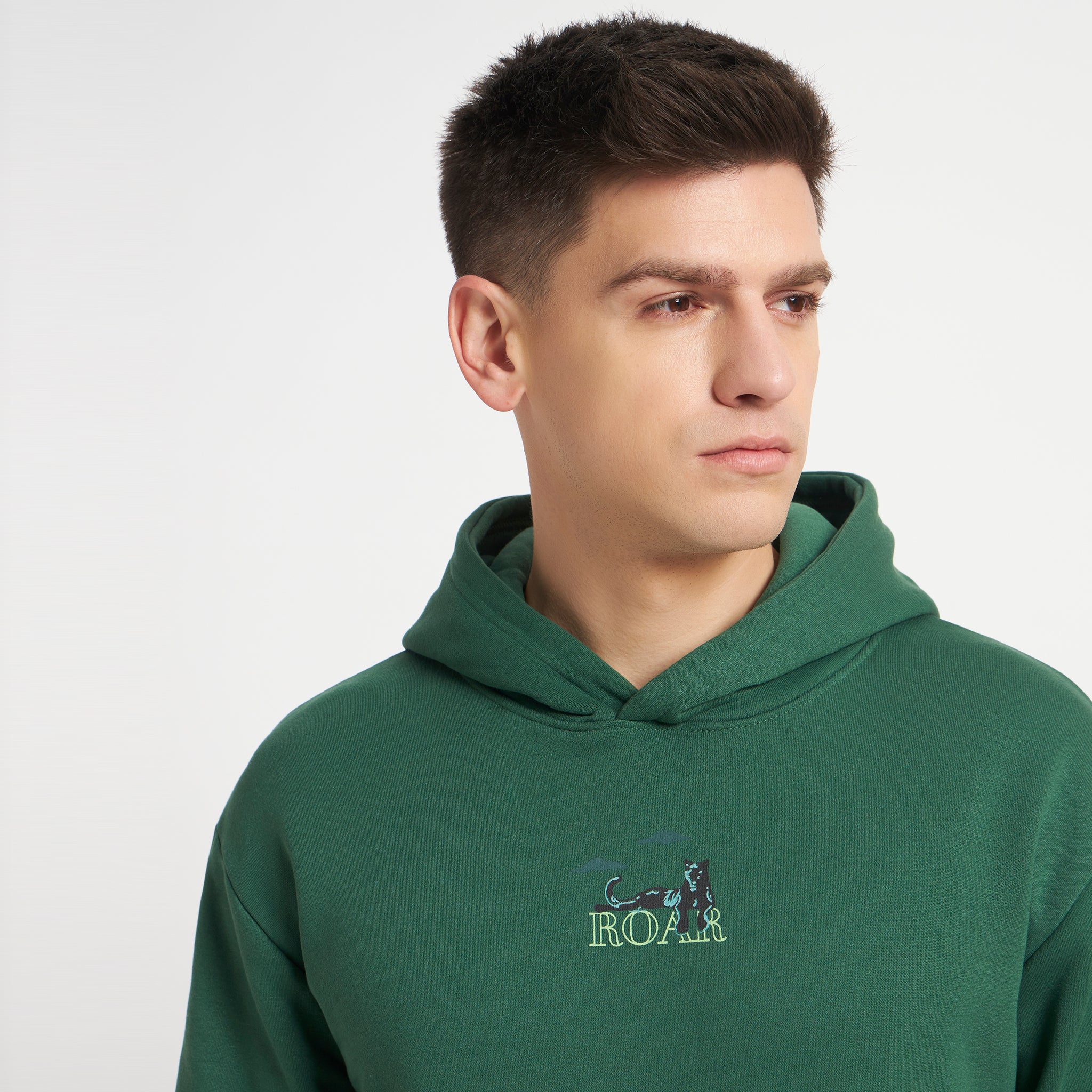 Panther in Woods Sweatshirt Green