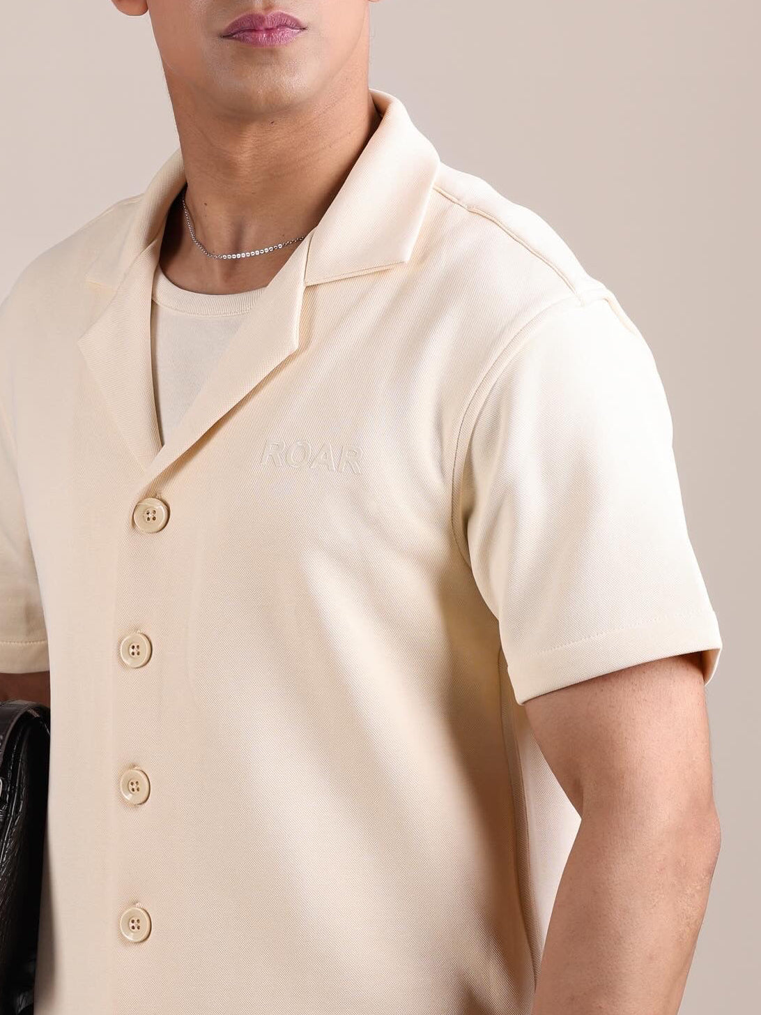 INTERLOCK BLEND RESORT COLLAR SHIRT