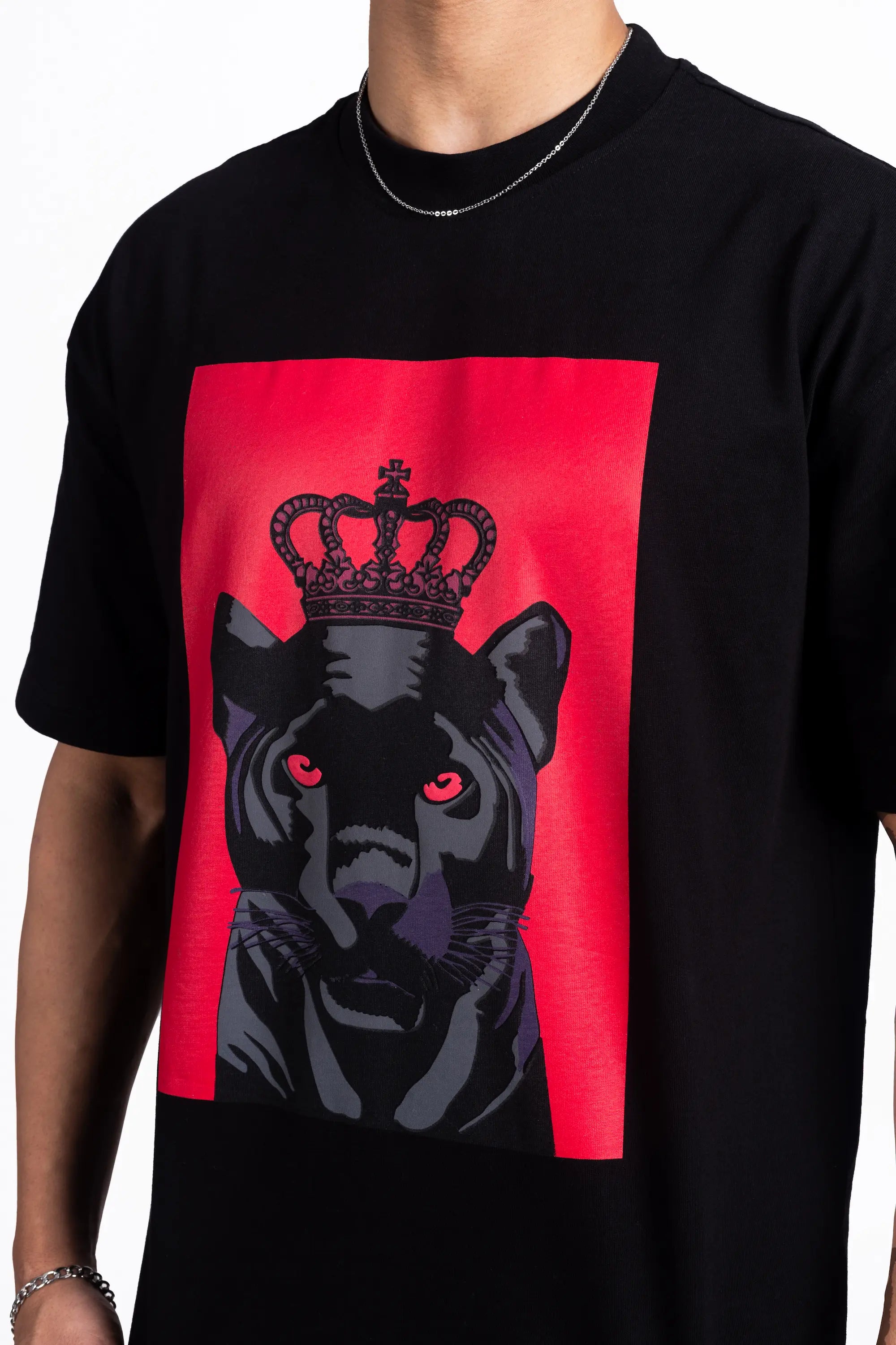 CROWNED PANTHER COTTON JERSEY T-SHIRT