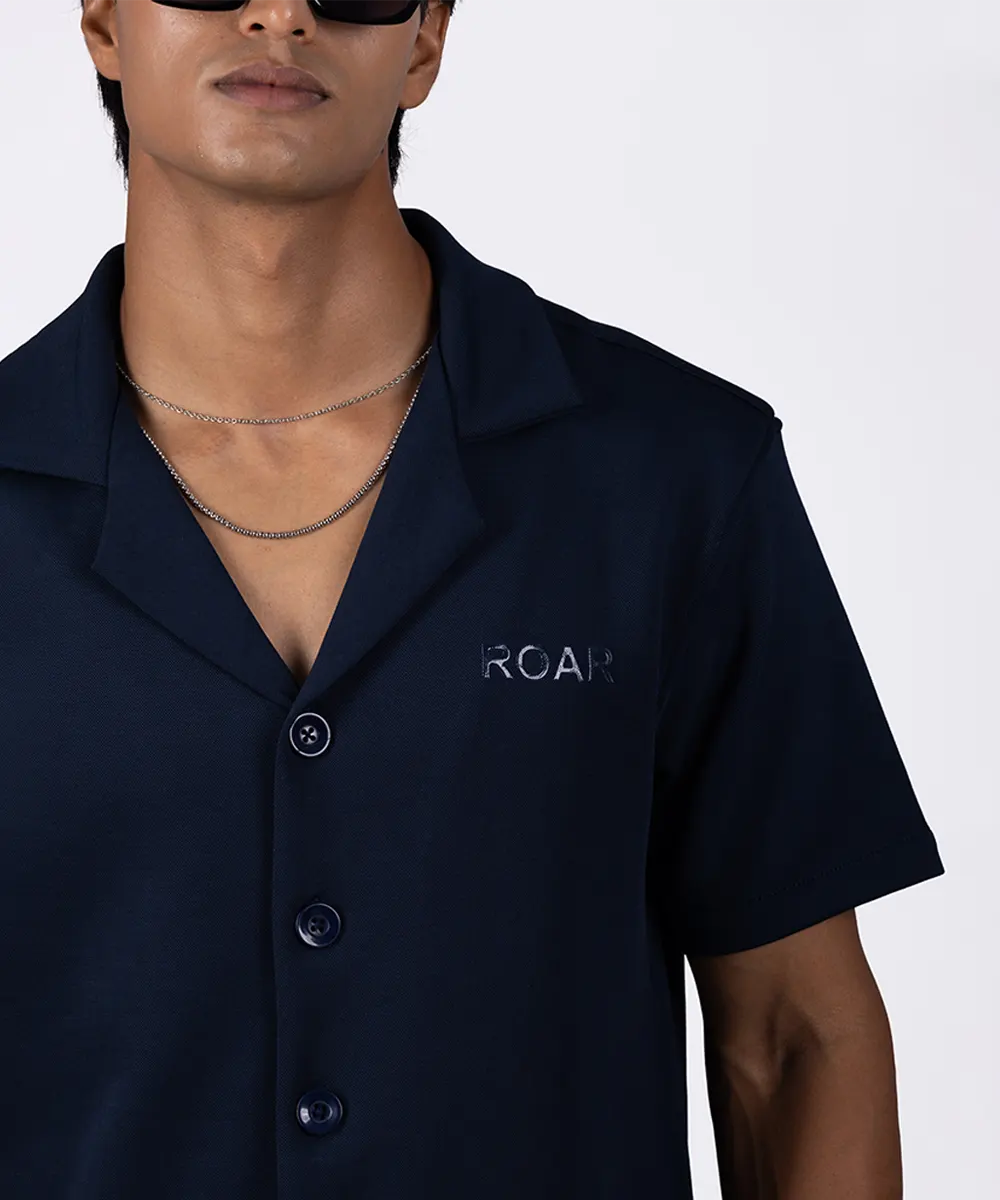 INTERLOCK BLEND RESORT COLLAR SHIRT