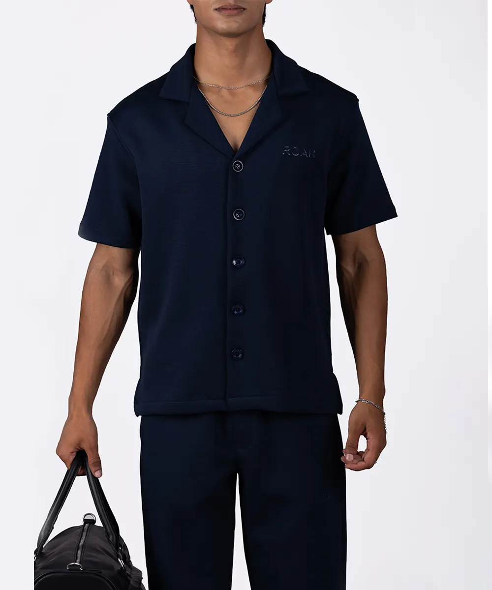 INTERLOCK BLEND RESORT COLLAR SHIRT