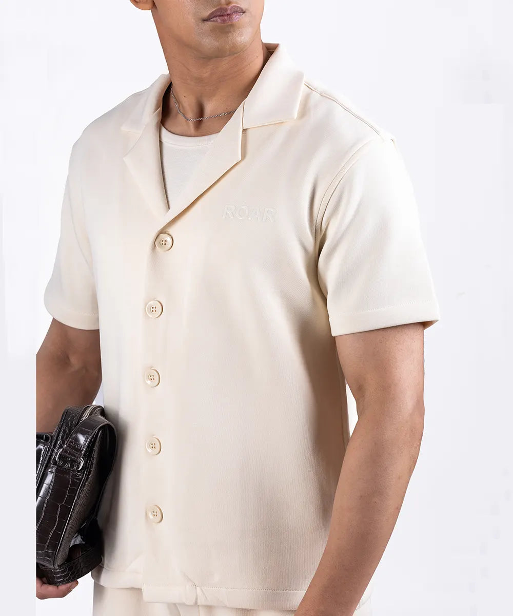 INTERLOCK BLEND RESORT COLLAR SHIRT