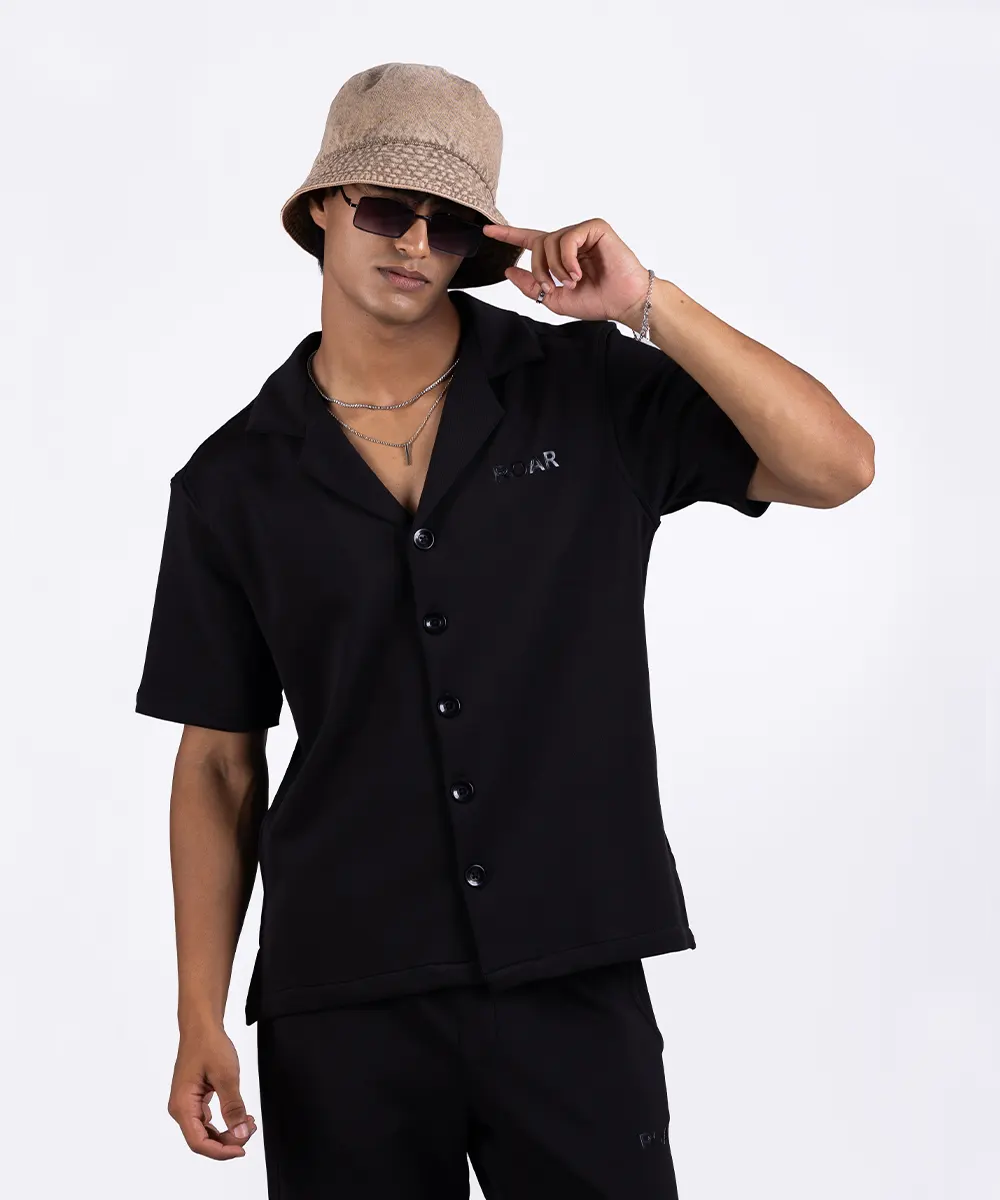 INTERLOCK BLEND RESORT COLLAR SHIRT