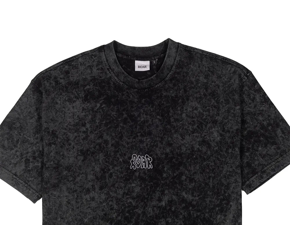 WASHED EMBROIDED COTTON JERSEY T-SHIRT