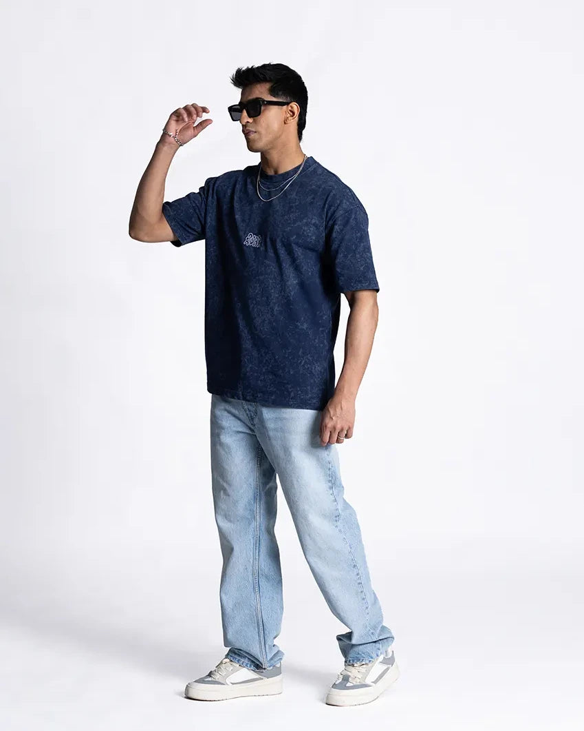 Washed Embroidery Cotton Jersey T-Shirt