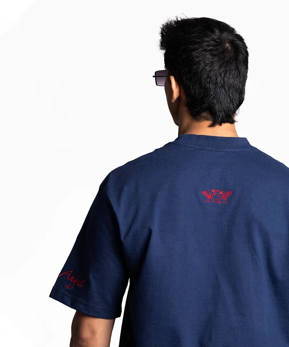 ANGEL/DEVIL COTTON JERSEY T-SHIRT