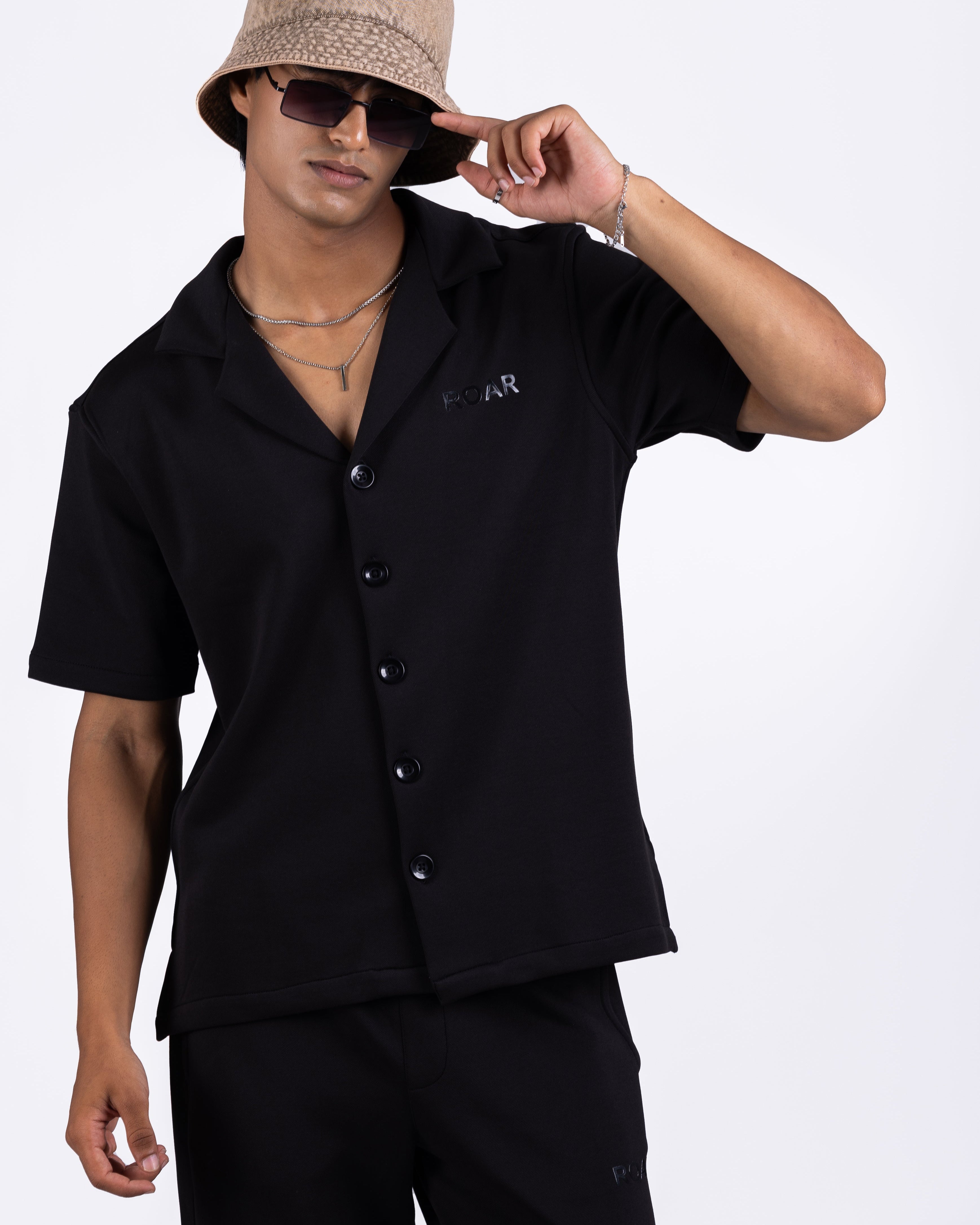 INTERLOCK BLEND RESORT COLLAR SHIRT