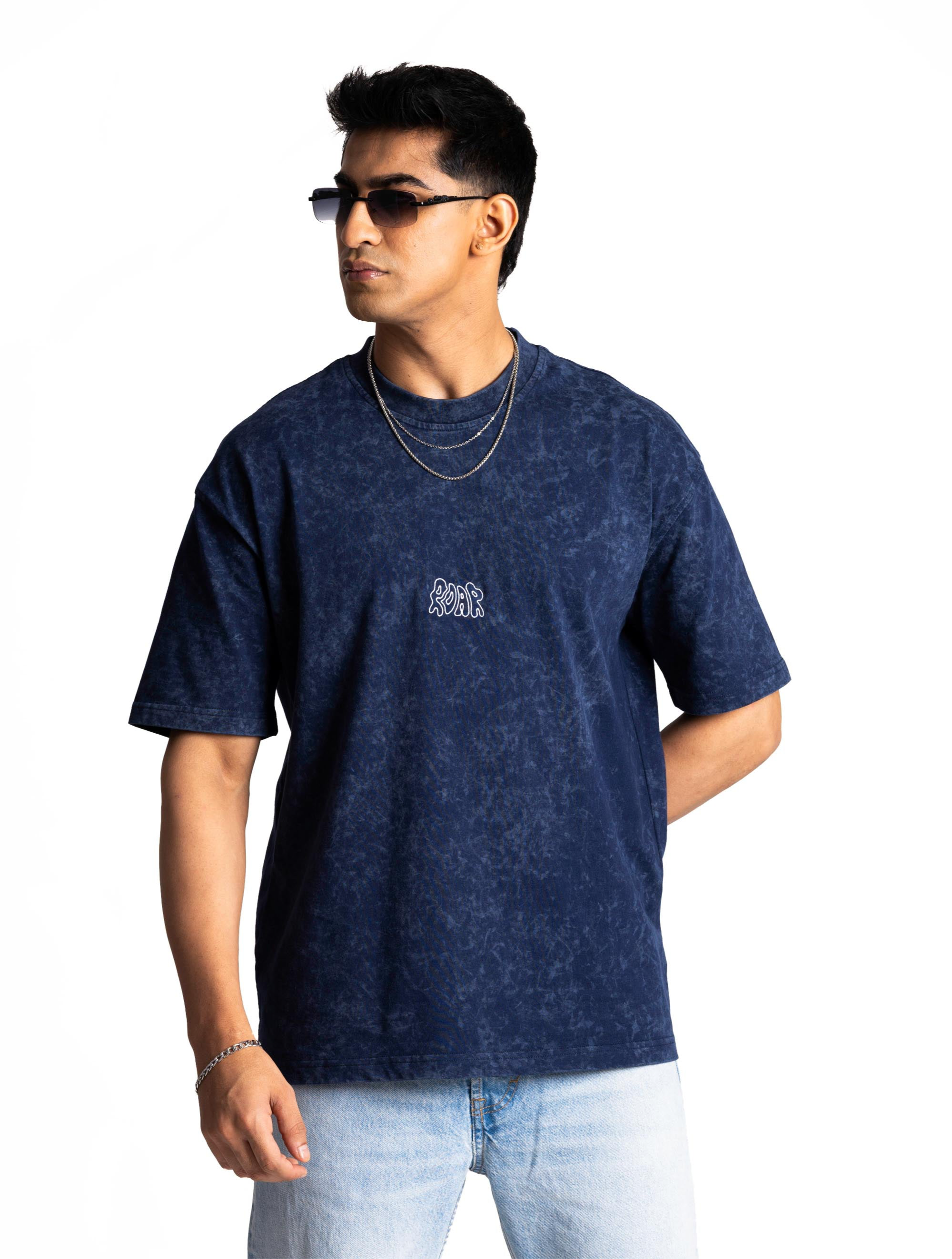 Washed Embroidery Cotton Jersey T-Shirt