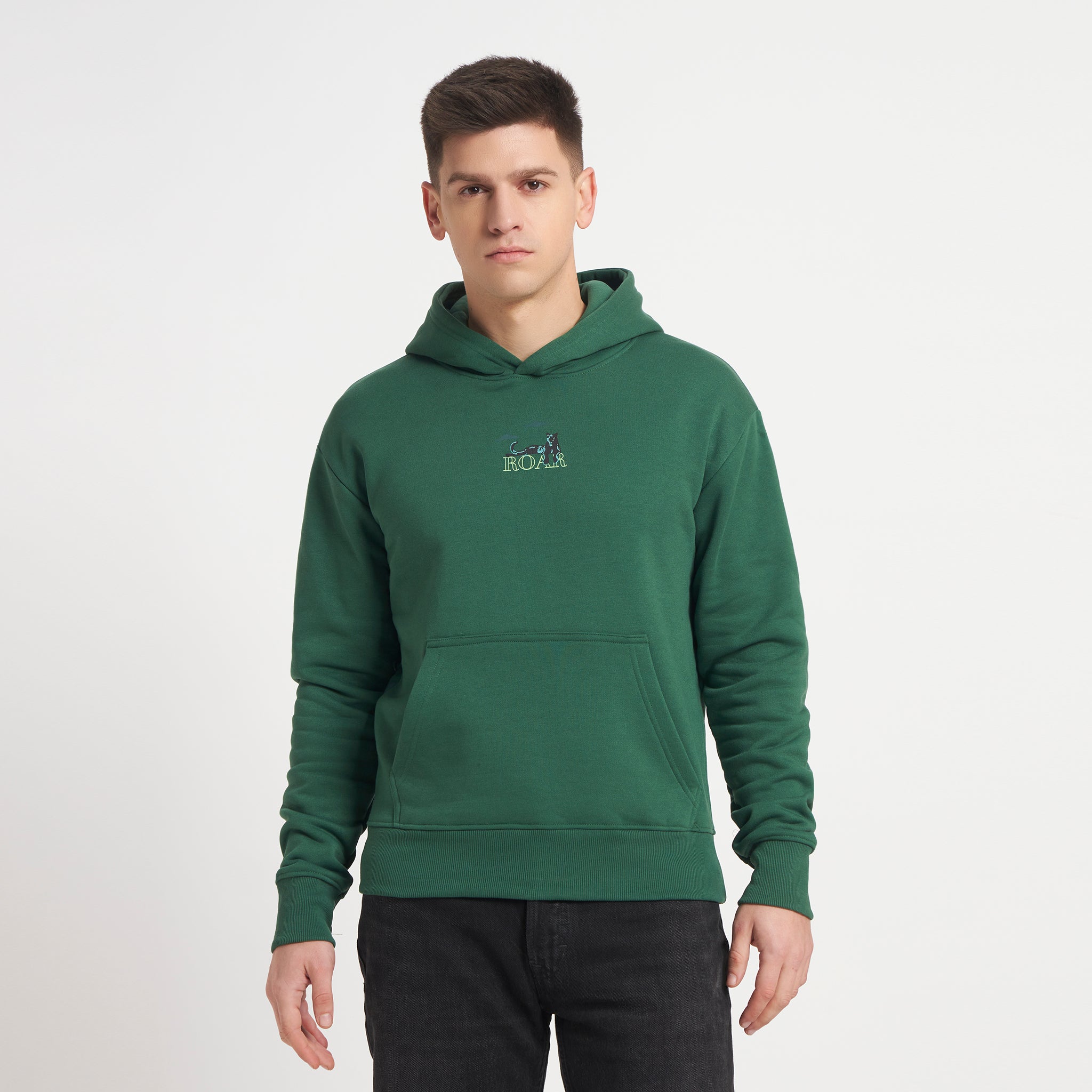 Panther in Woods Sweatshirt Green