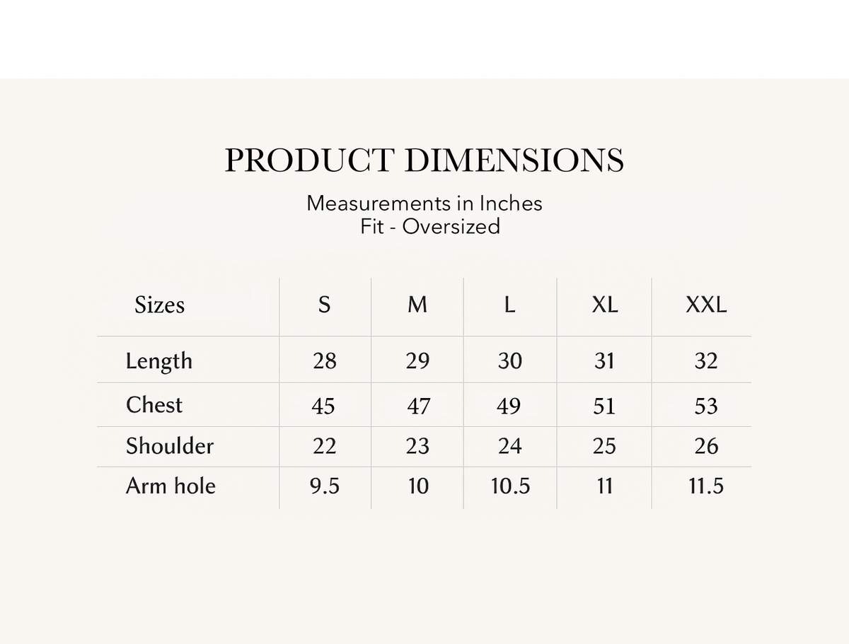 Size chart for BASIC COTTON JERSEY T-SHIRT