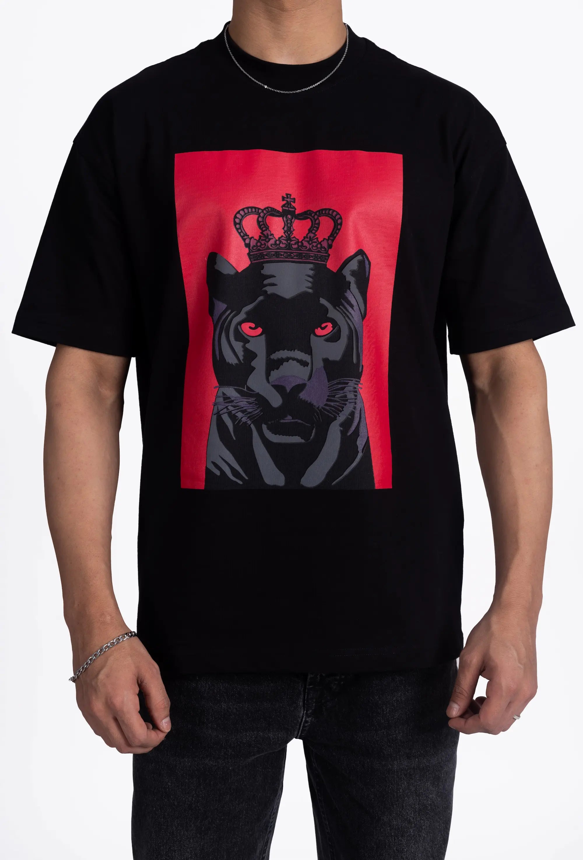 CROWNED PANTHER COTTON JERSEY T-SHIRT