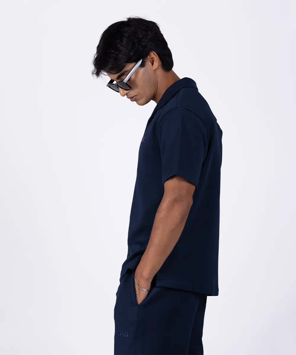 INTERLOCK BLEND RESORT COLLAR SHIRT