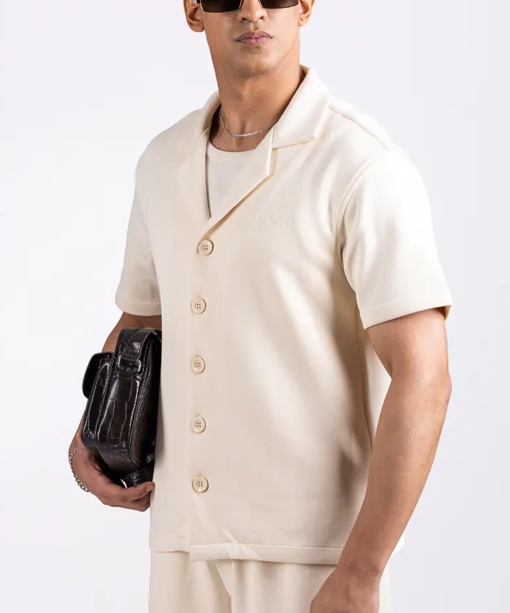 INTERLOCK BLEND RESORT COLLAR SHIRT