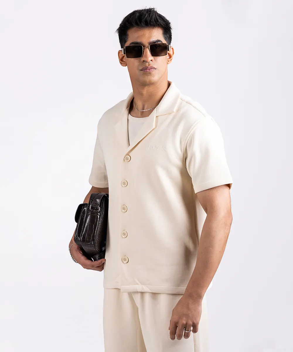 INTERLOCK BLEND RESORT COLLAR SHIRT