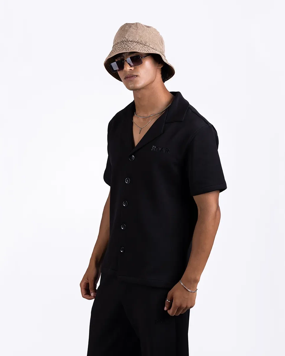 INTERLOCK BLEND RESORT COLLAR SHIRT