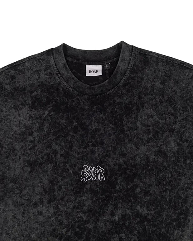 WASHED EMBROIDED COTTON JERSEY T-SHIRT