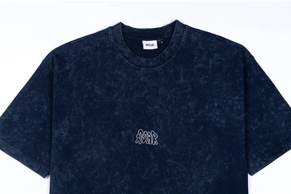Washed Embroidery Cotton Jersey T-Shirt