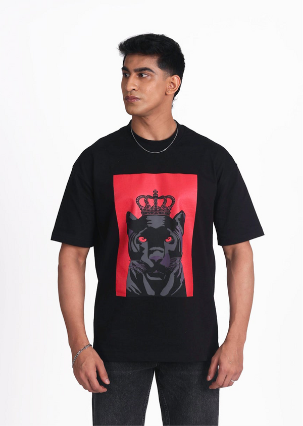 CROWNED PANTHER COTTON JERSEY T-SHIRT