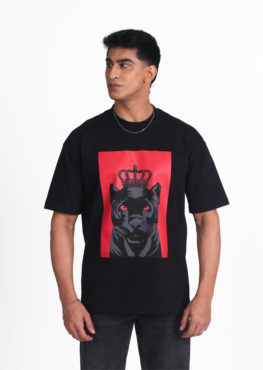CROWNED PANTHER COTTON JERSEY T-SHIRT